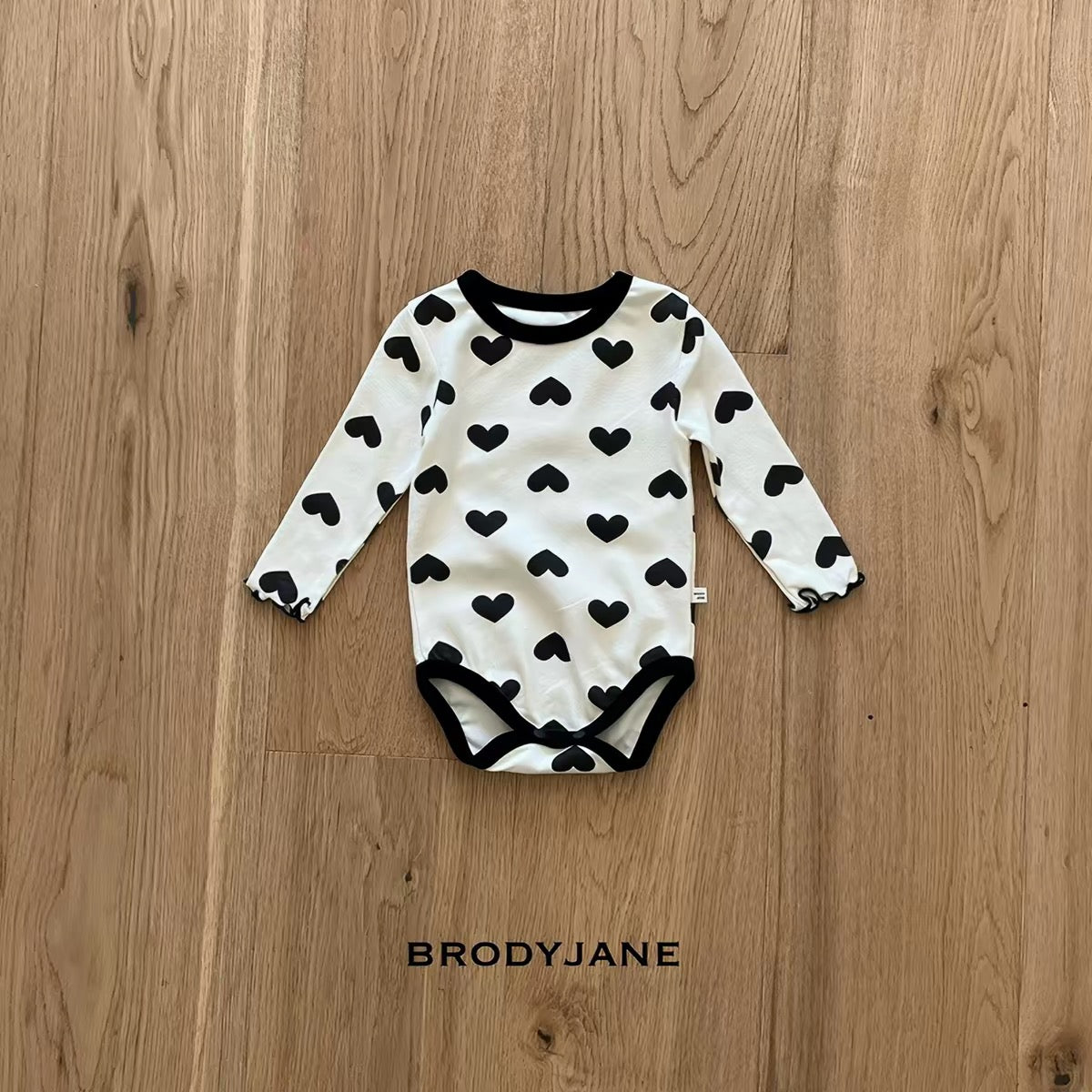 Korean Kidswear | Brody Jane Black Heart Baby 4-Piece Set