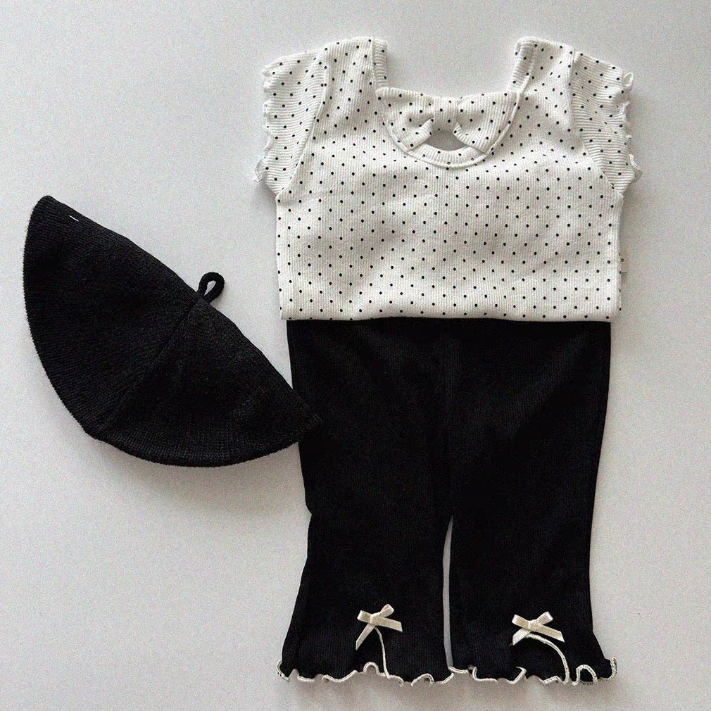 Korean Kidswear | Bow Flare Leggings