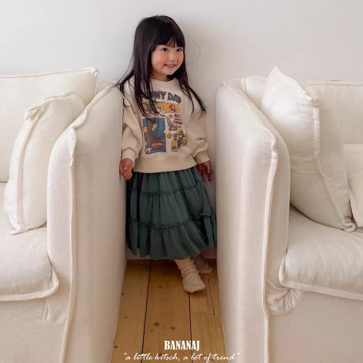 Korean Kidswear | Tom & Jerry Funny Days Graphic Sweatshirt