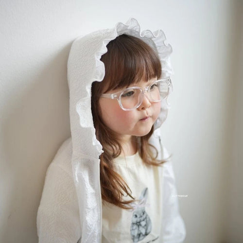 Korean Kidswear | Buttercup Textured Ruffle Zip-Up Jacket