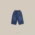 Korean Kidswear Washed Wide Leg Jeans – Blue
