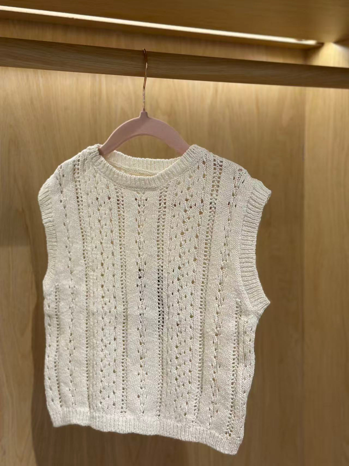 Pointelle Knit Vest alternate view 2 by Mini Kelly