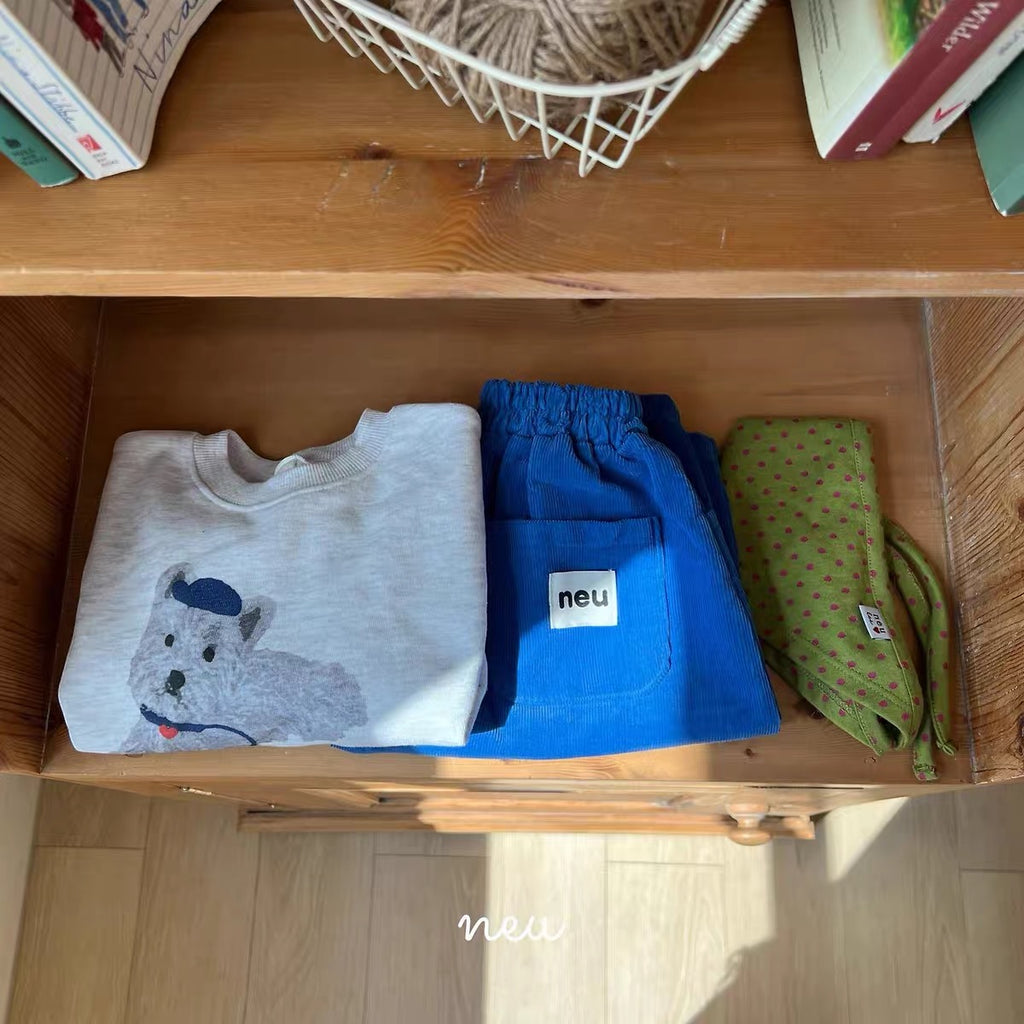 Korean Kidswear | Puppy Graphic Oversized Sweatshirt