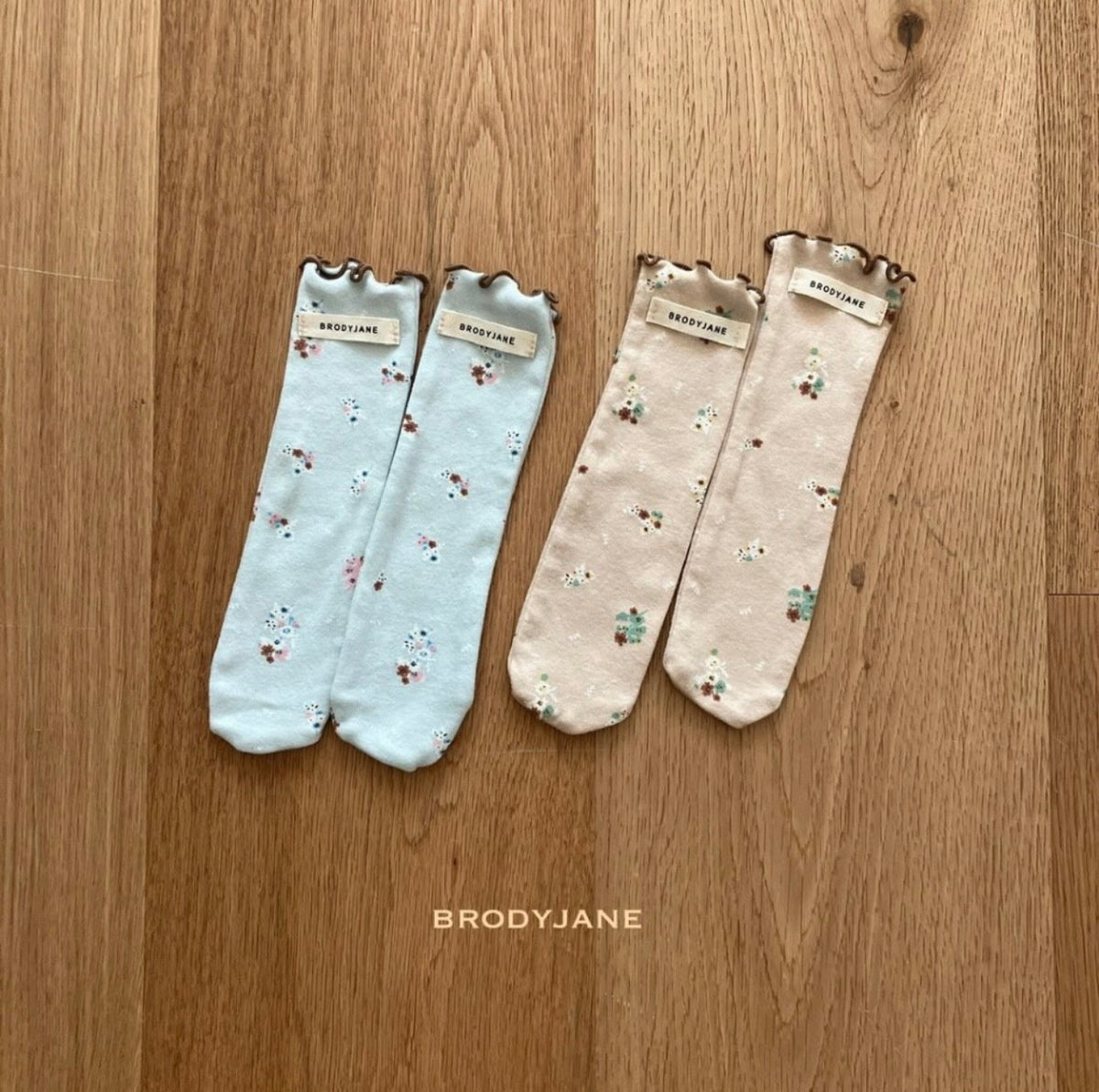 Korean Kidswear | BRODYJANE Baby Floral 4-Piece Set - Blue
