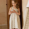 Korean Kidswear | Floral Smocked Green Sun dress