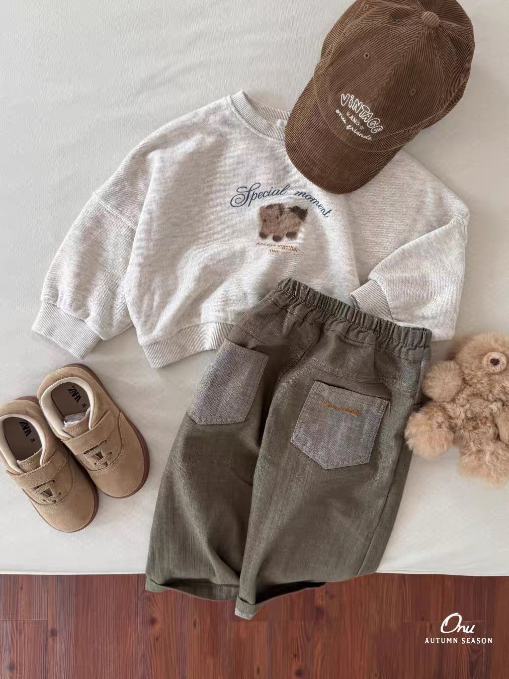 Korean Kidswear | Special Moment Teddy Sweatshirt