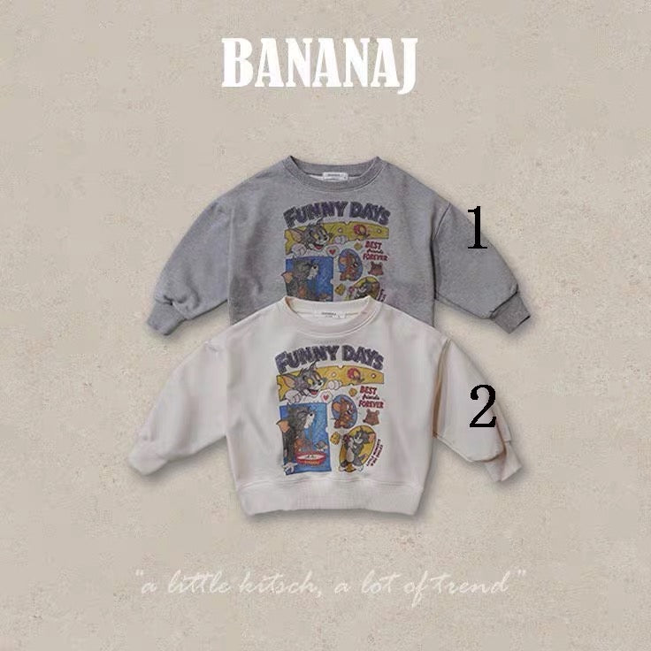 Korean Kidswear | Tom & Jerry Funny Days Graphic Sweatshirt