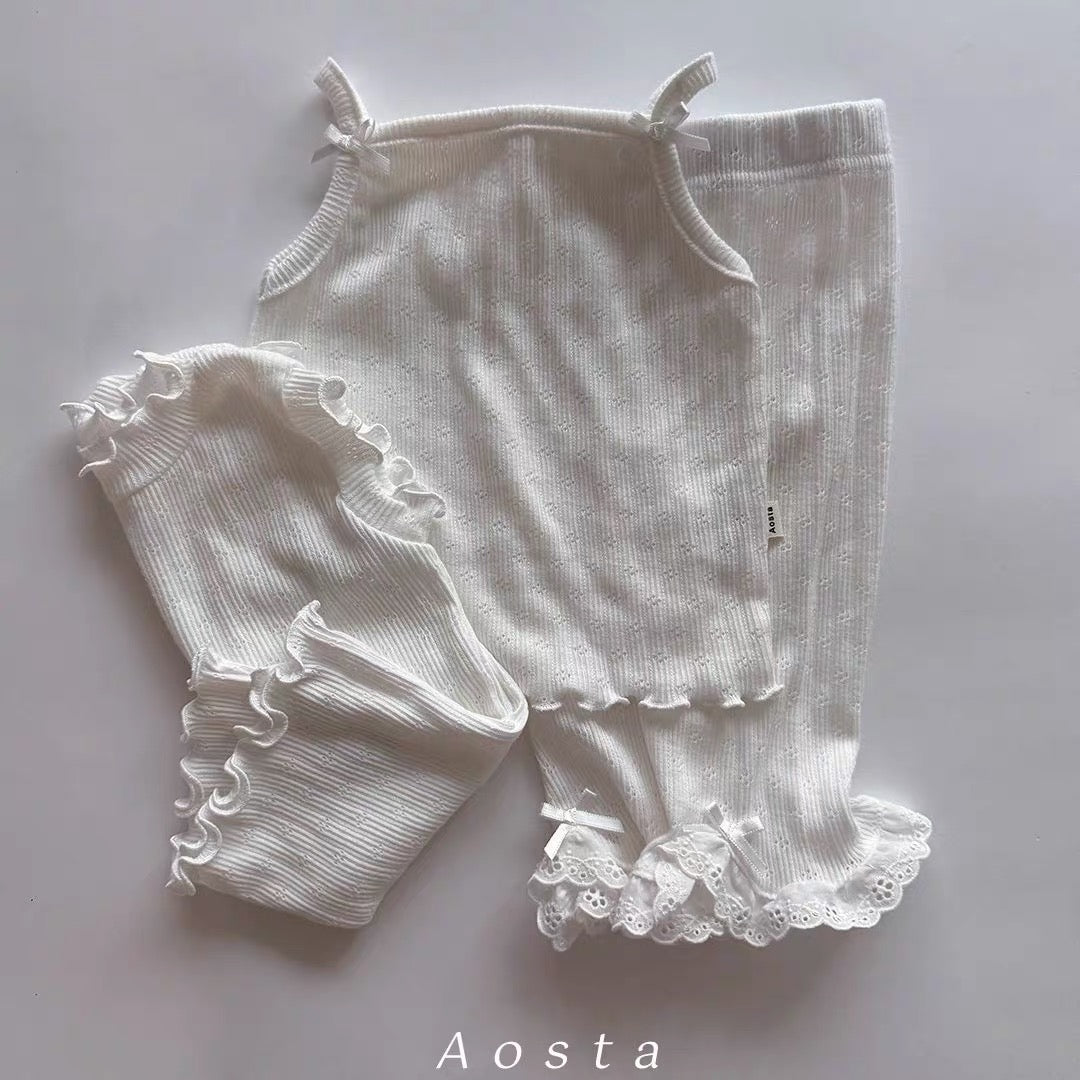 Korean Kidswear | Lace Trim Leggings