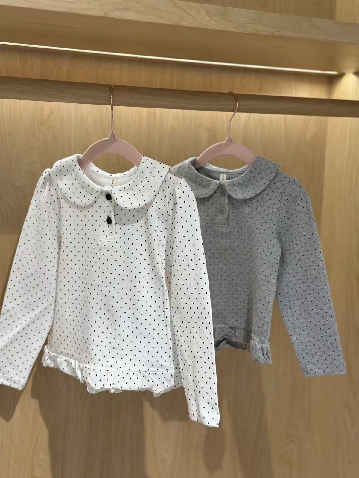 Polka Dot Peter Pan Collar Top alternate view 3 by Mini Kelly