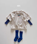 Korean Kidswear | Smiley Face Embroidered Terry T-Shirt