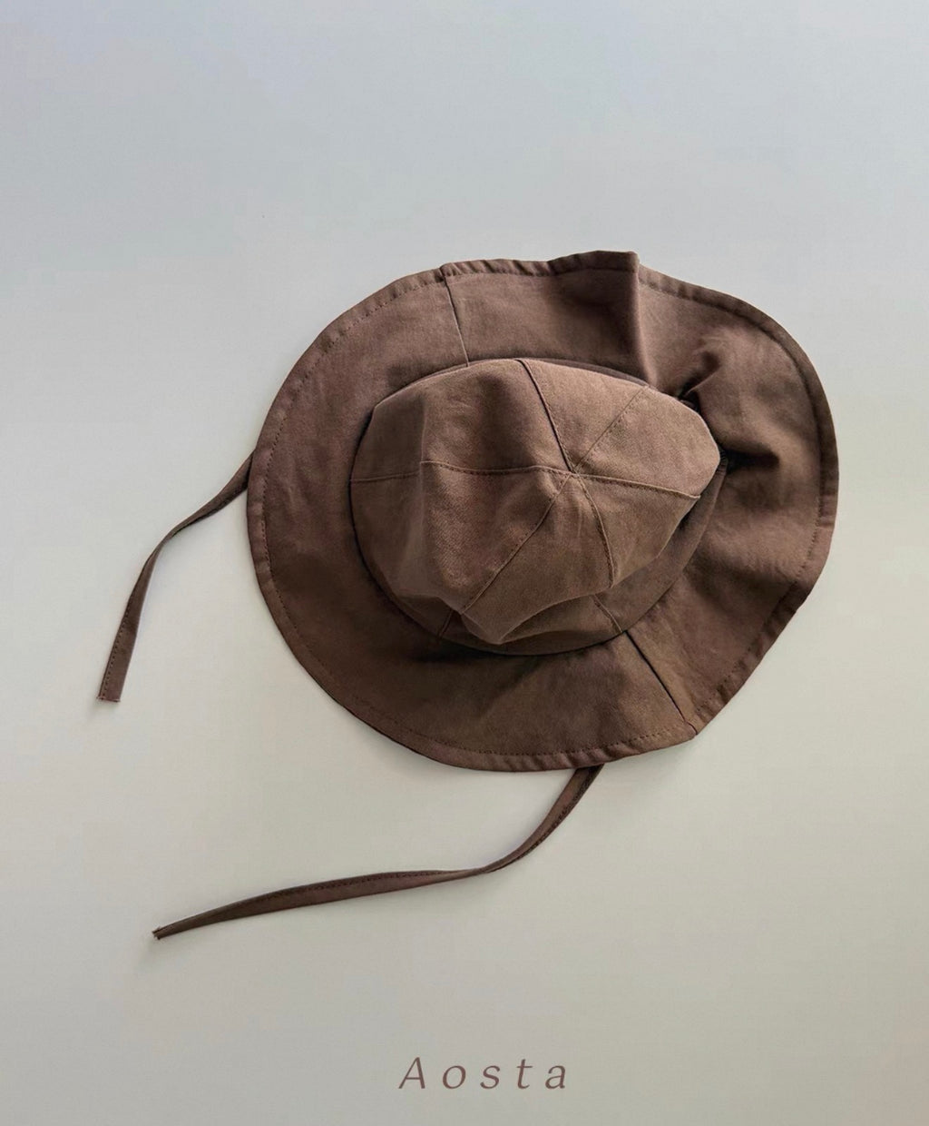 Korean Kidswear | Wide Brim Sun Brown Hat