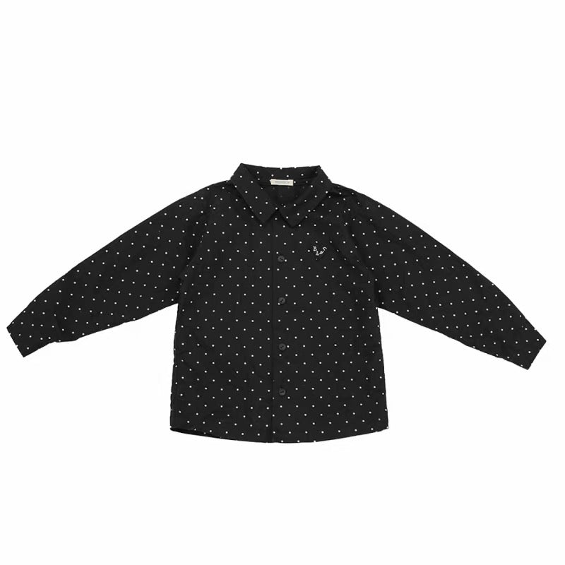 Korean Kidswear | BIEN A BIEN Heart Dot Cotton Shirt