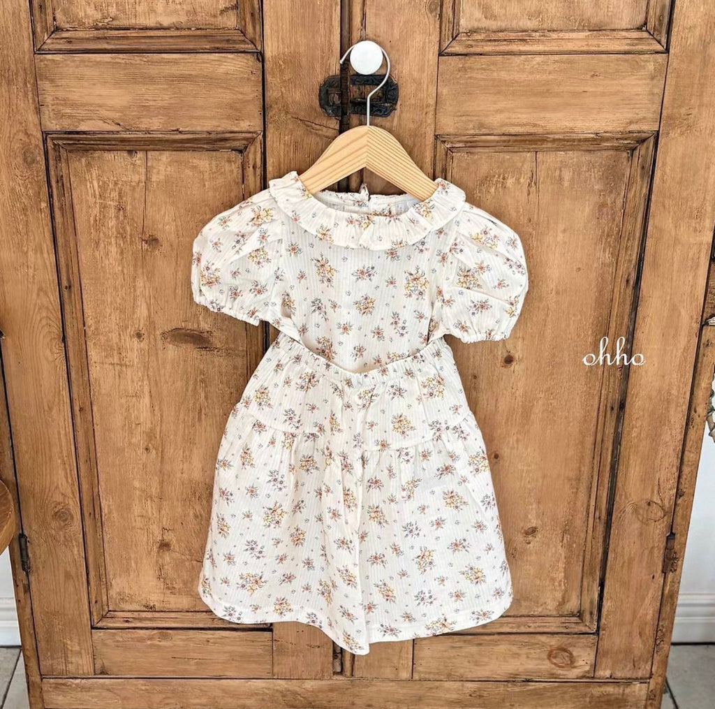 Korean Kidswear | Solid Cotton Floras Beige Pants