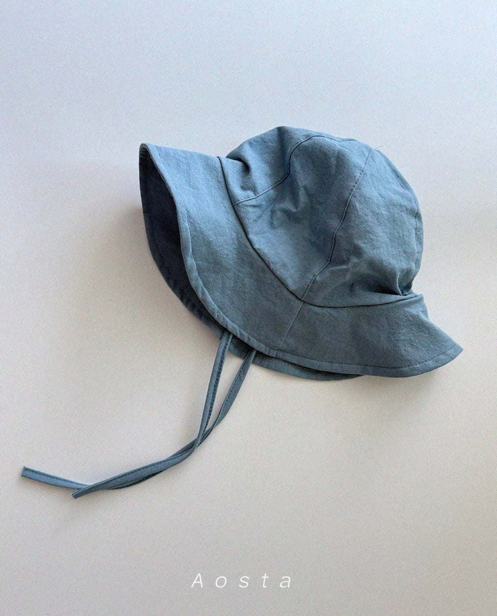 Korean Kidswear | Wide Brim Sun Blue Hat