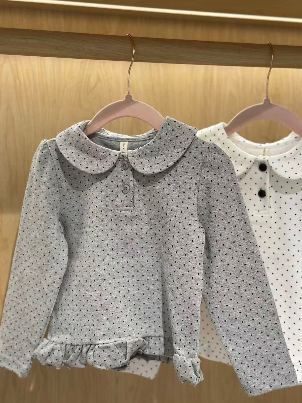 Polka Dot Peter Pan Collar Top alternate view 6 by Mini Kelly