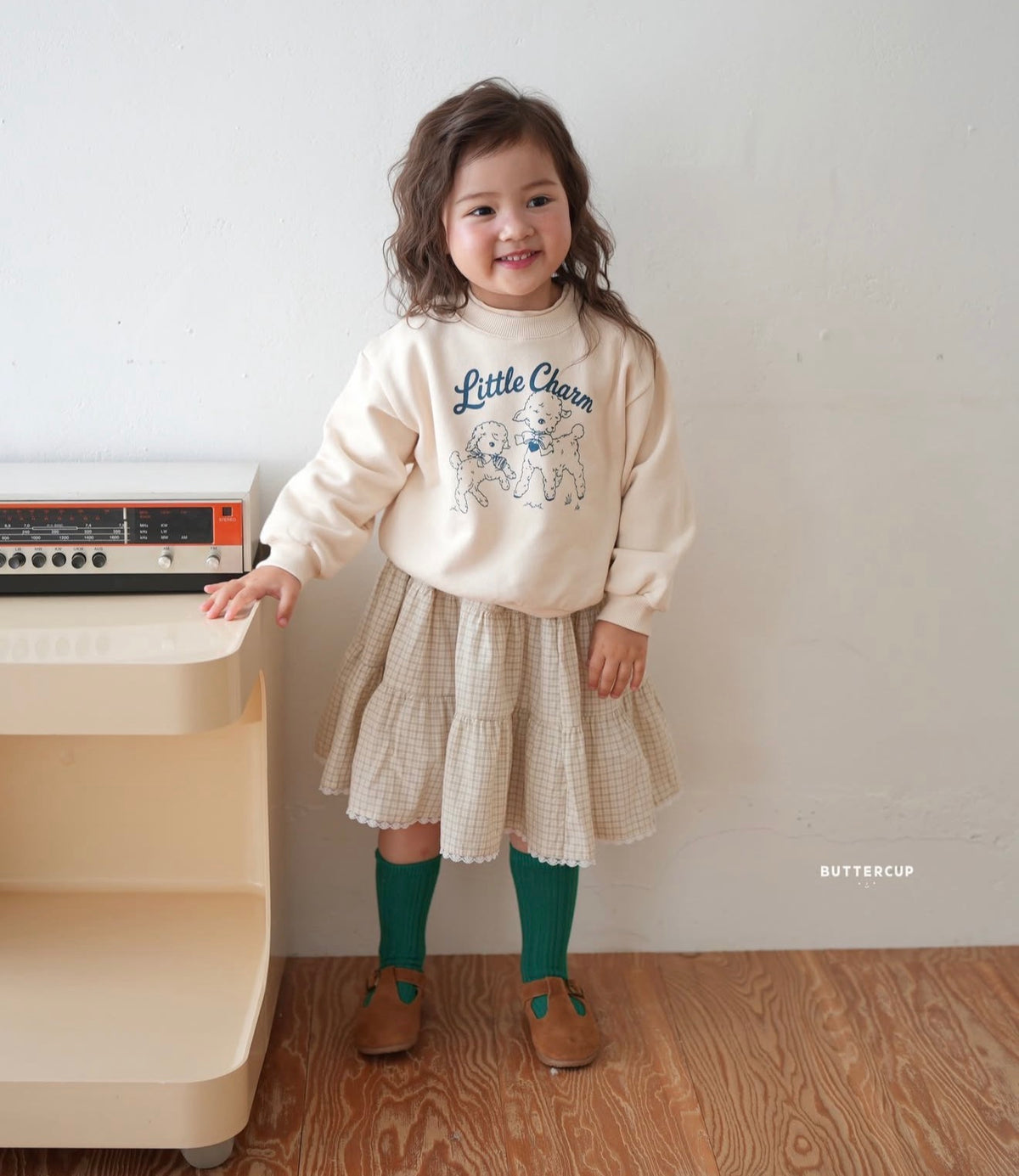 Korean Kidswear | Little Charm Lamb Graphic Sweatshirt