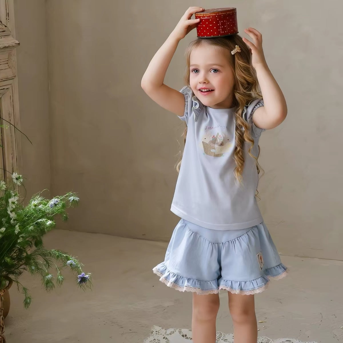 Bunny Ruffle Sleeve Tee alternate view 3 by Mini Kelly