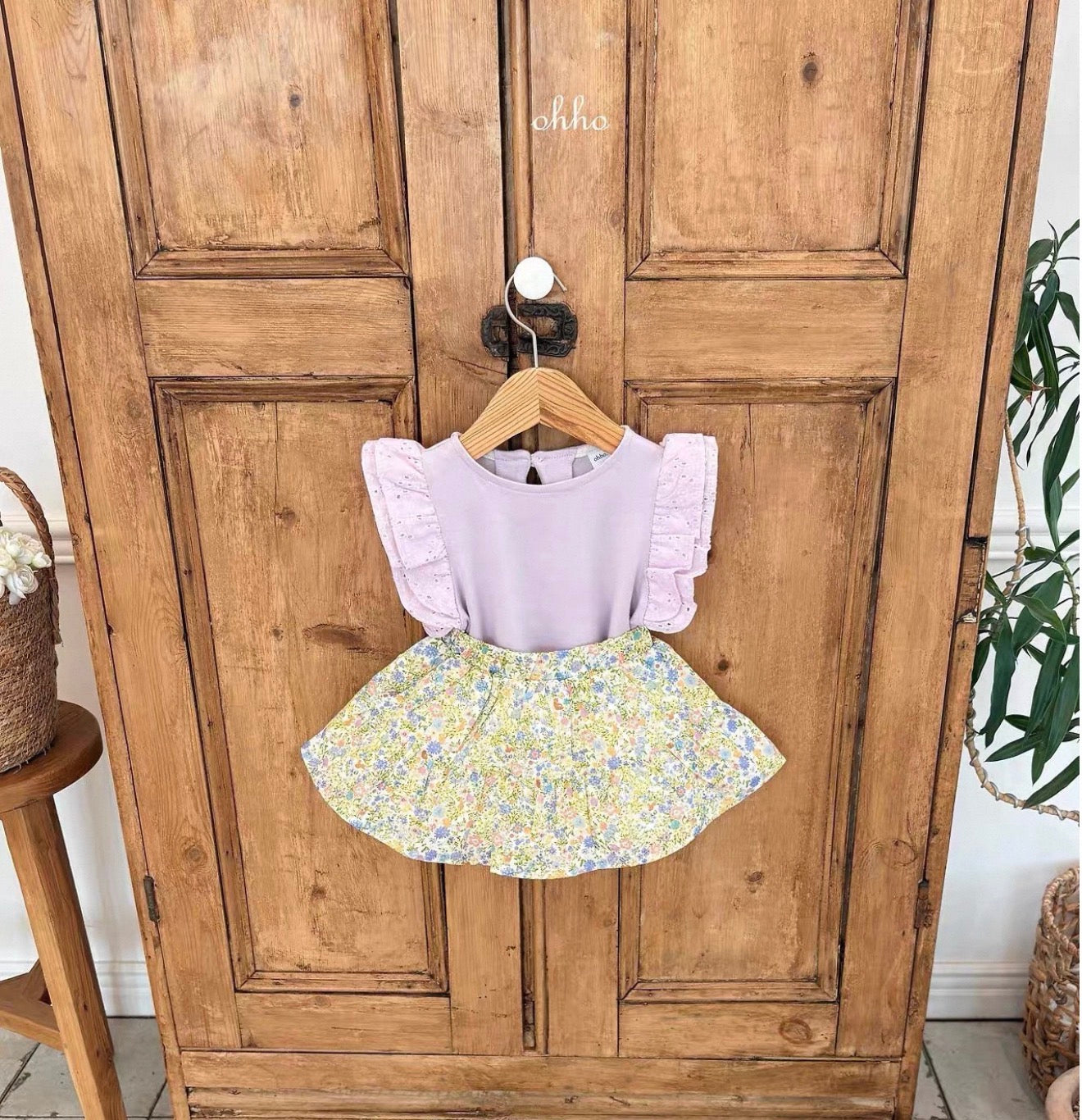 Korean Kidswear | Floral Twirl Skirt Shorts