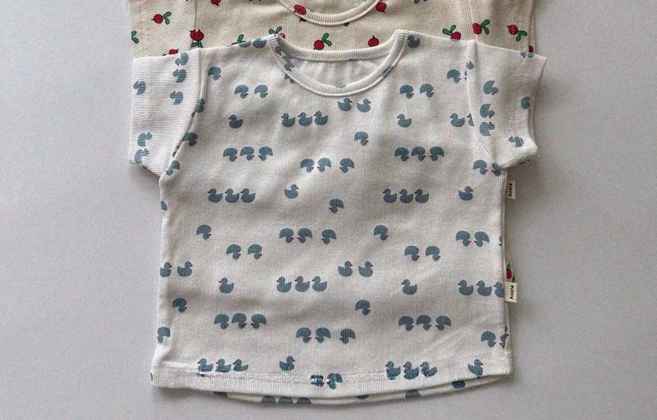Korean Kidswear | Duck Print Cotton Tee