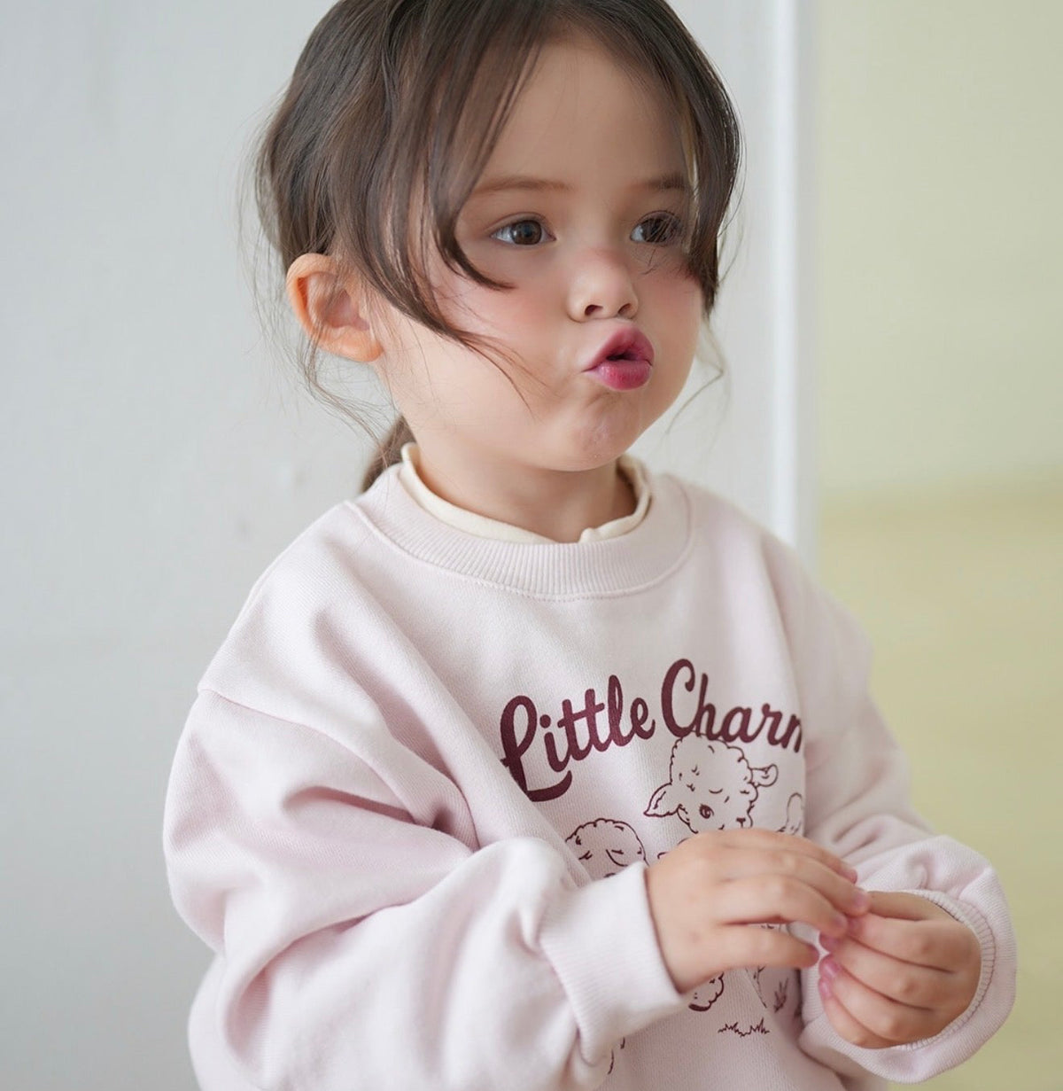 Korean Kidswear | Little Charm Lamb Graphic Sweatshirt