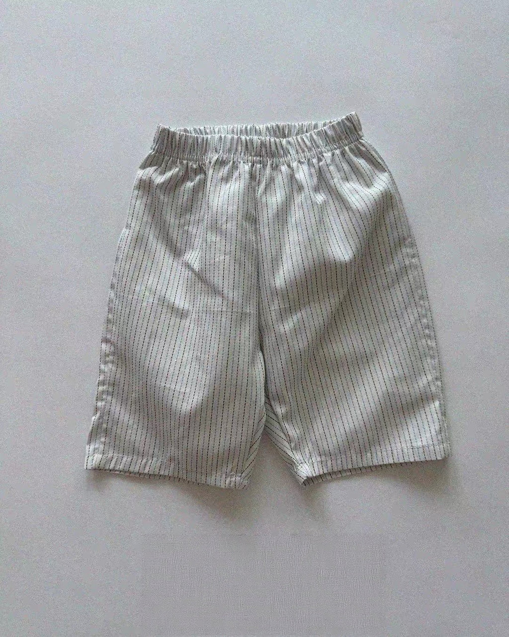 Korean Kidswear | Stripe Cotton Mid Shorts