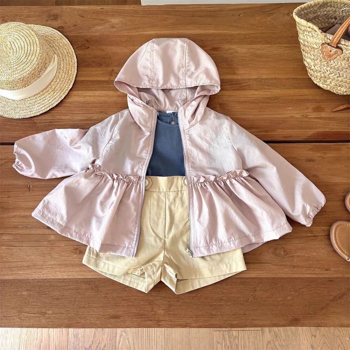 Korean Kidswear | Lightweight Hooded Sun Protection Jacket