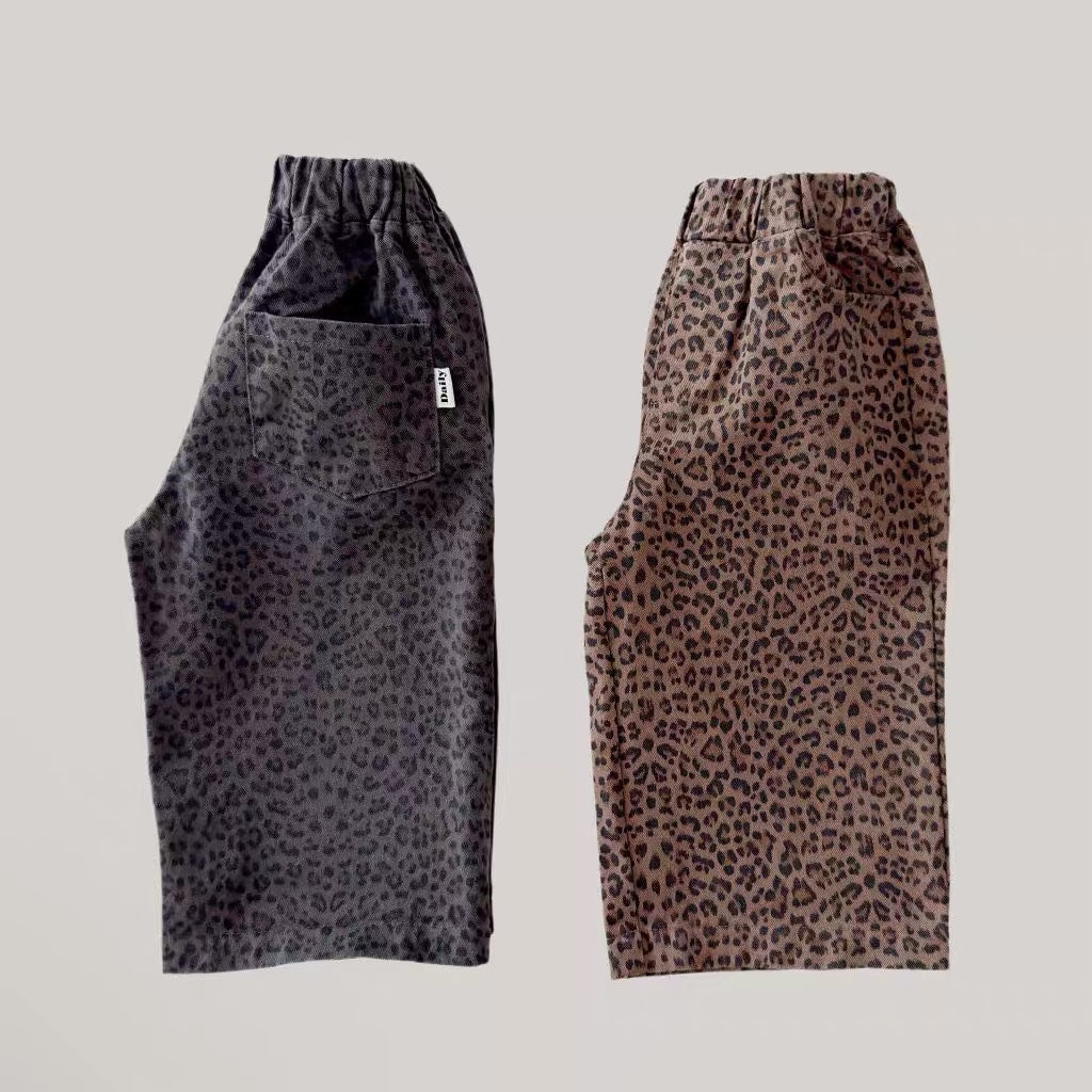 Korean Kidswear | DAILY BEBE Leopard Wide Leg Pants