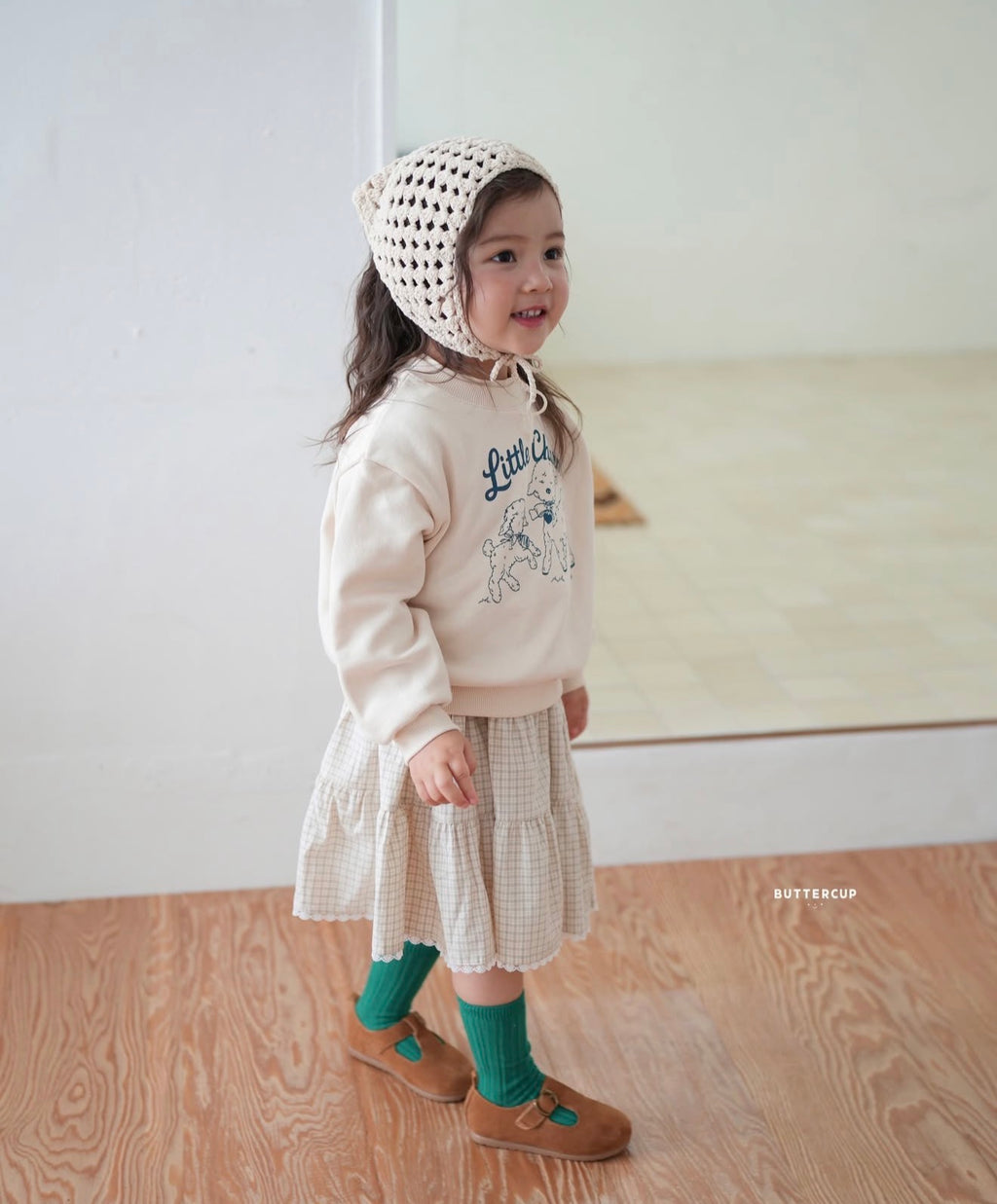 Korean Kidswear | Little Charm Lamb Graphic Sweatshirt
