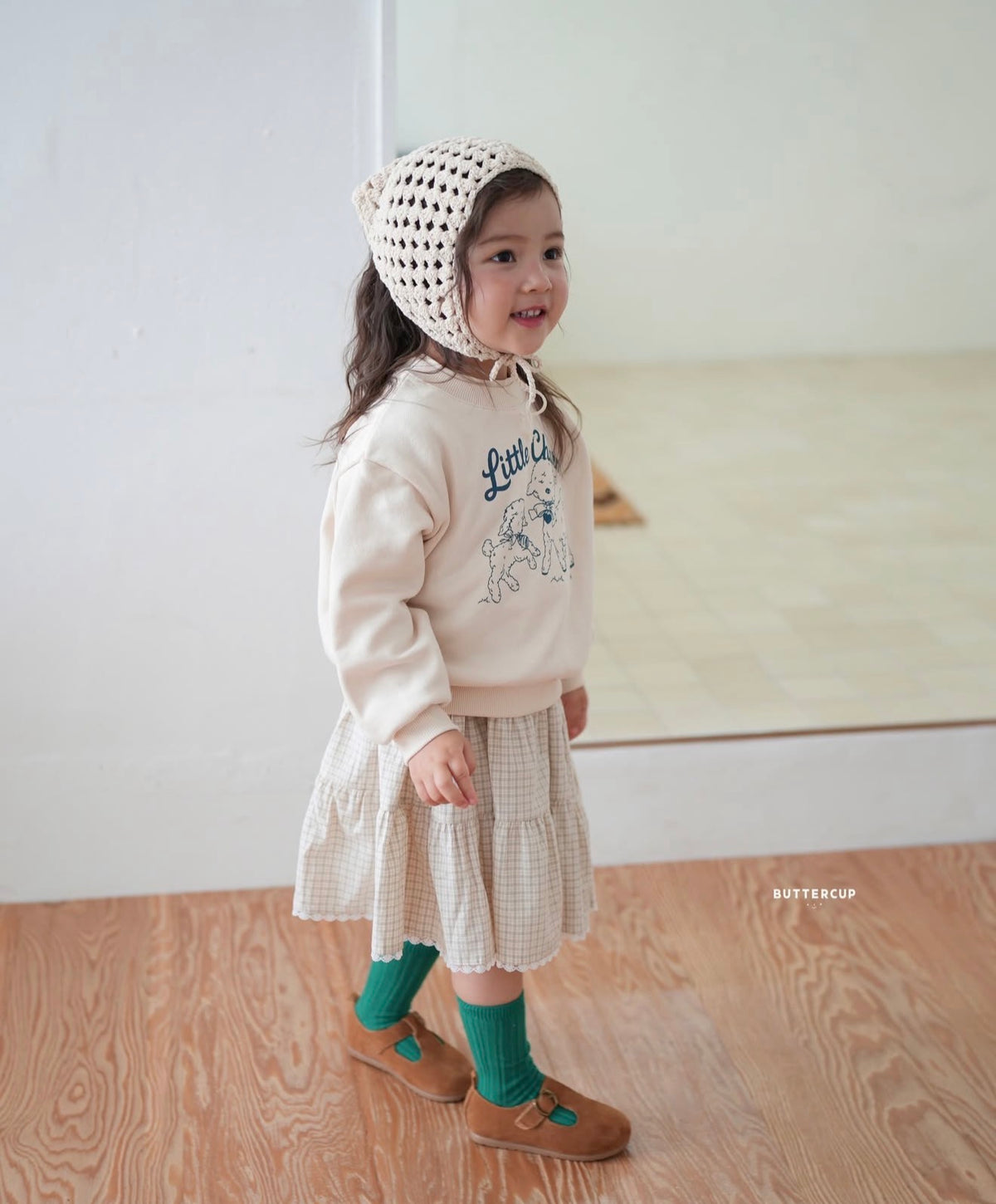 Korean Kidswear | Little Charm Lamb Graphic Sweatshirt