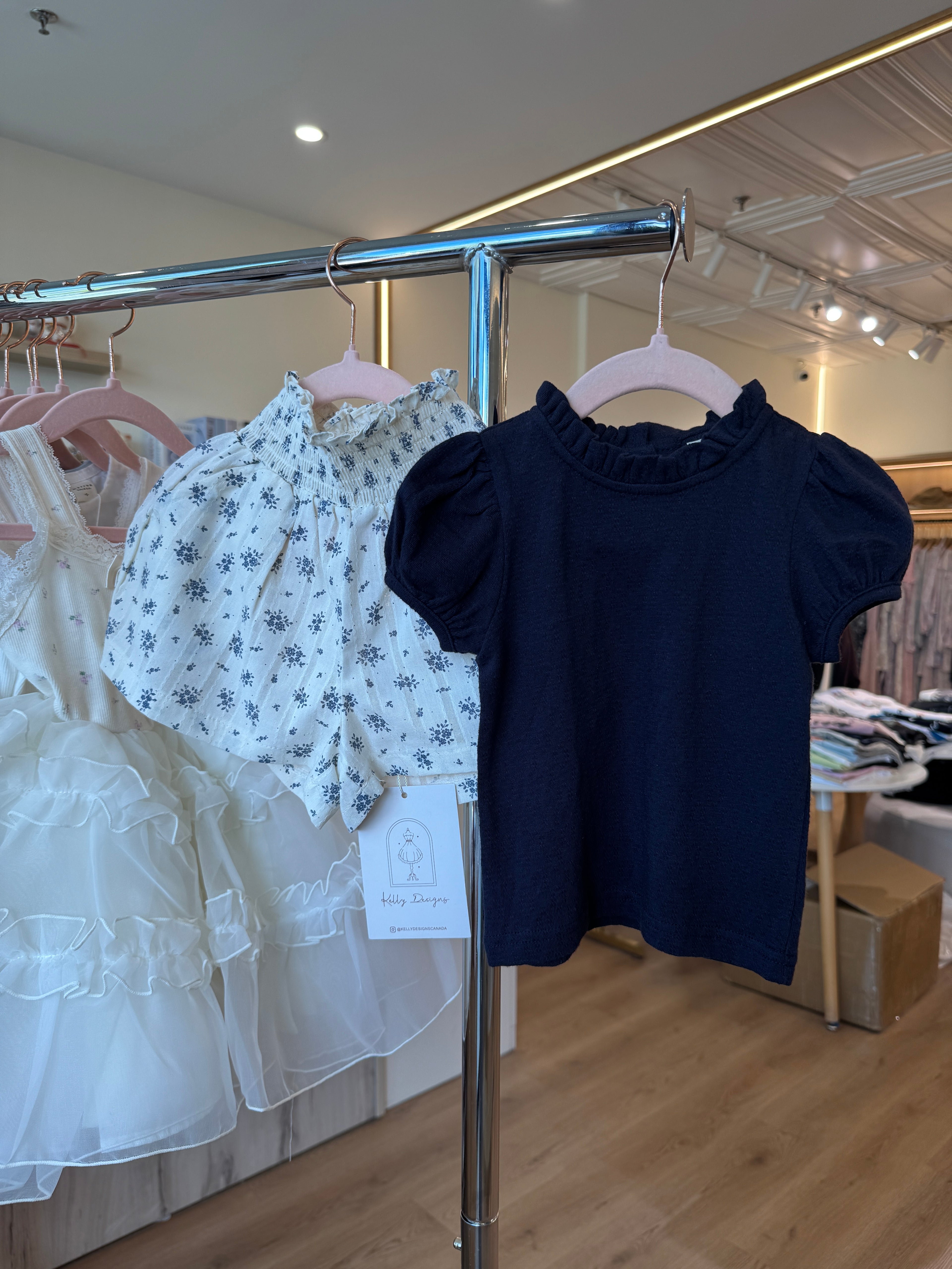 Korean Kidswear - Bella Puff Sleeve Tee