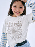 Mardi Mercredi Kids TSHIRT FlowerMardi NEEDLEWORK_CREAM BEIGE Tshirt