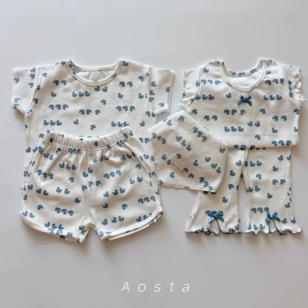 Korean Kidswear | Duck Print Cotton Tee