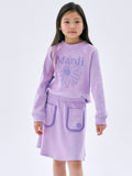 Mardi Mercredi Kids Waffle Raglan Sweatshirt – Lilac by Mini Kelly