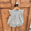 Korean Kidswear | Floral Flutter Sleeve Blouse Top and Shorts