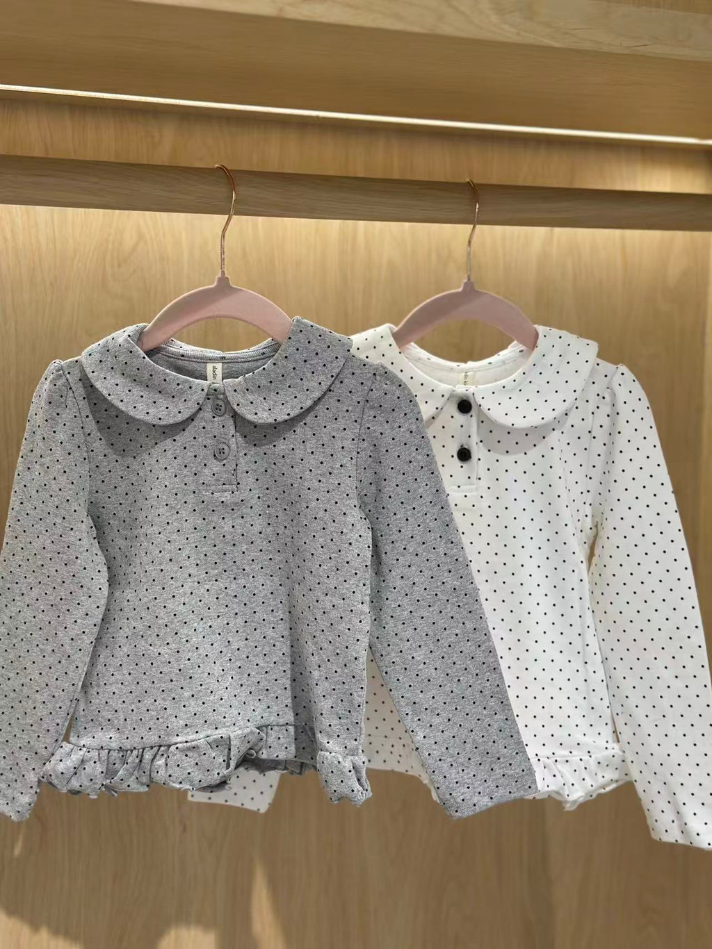 Polka Dot Peter Pan Collar Top alternate view 5 by Mini Kelly