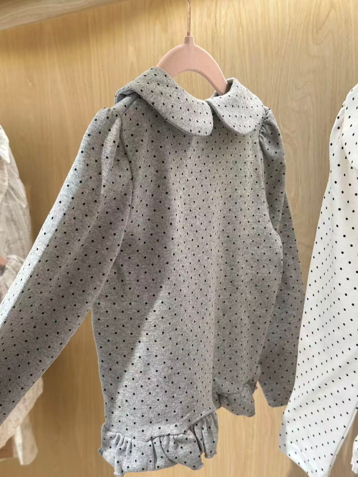 Polka Dot Peter Pan Collar Top alternate view 7 by Mini Kelly