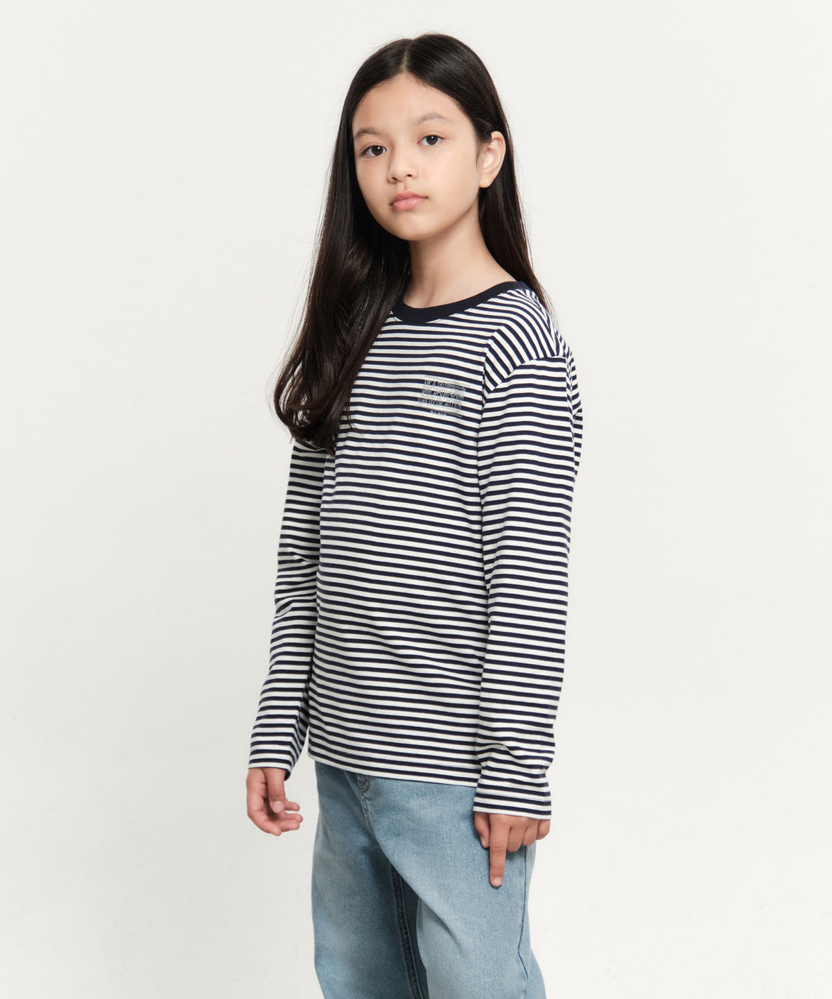 Marithé François Girbaud Kids Doodle Classic Logo Long Sleeve Top 2-Pack – Navy