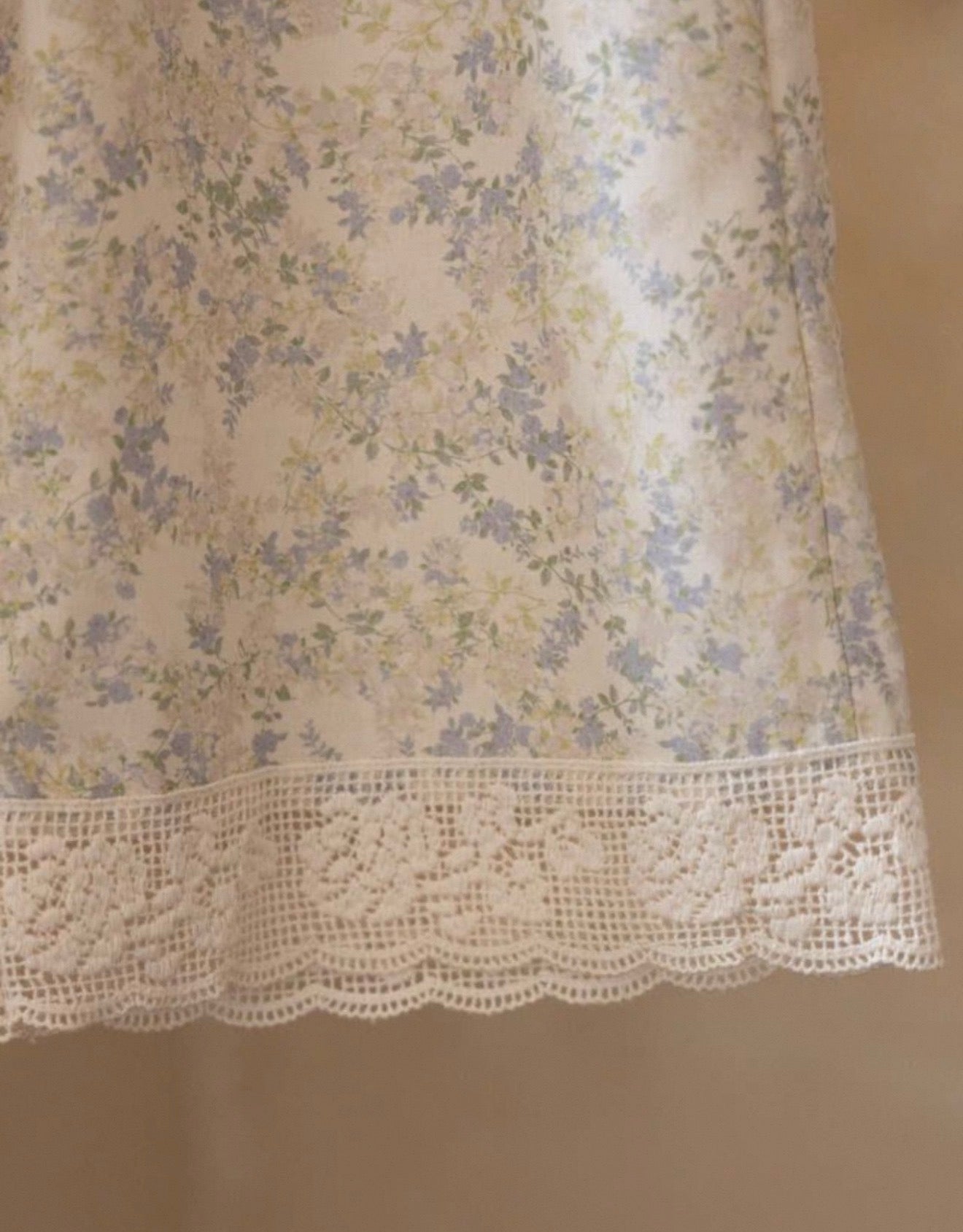 Korean Kidswear | Vintage Floral Lace Wide-Leg Pants