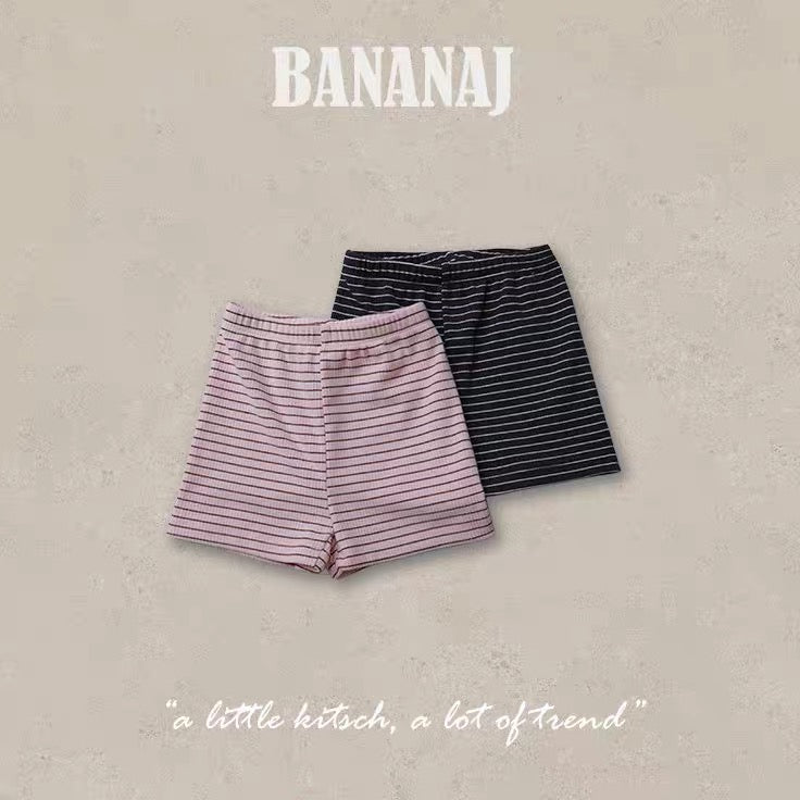 Korean Kidswear | Striped Ruffle Hoodie & Shorts Set