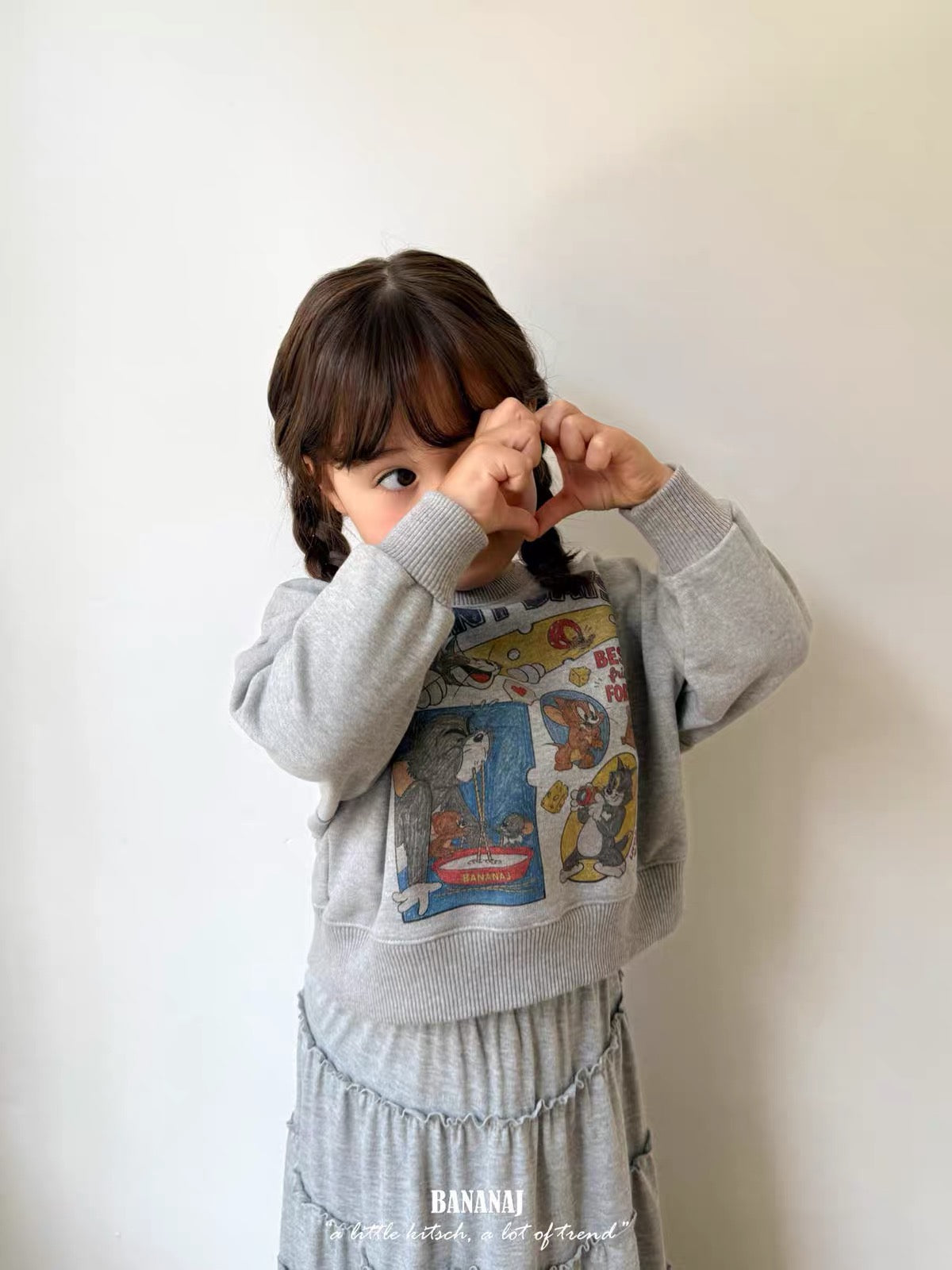 Korean Kidswear | Tom & Jerry Funny Days Graphic Sweatshirt
