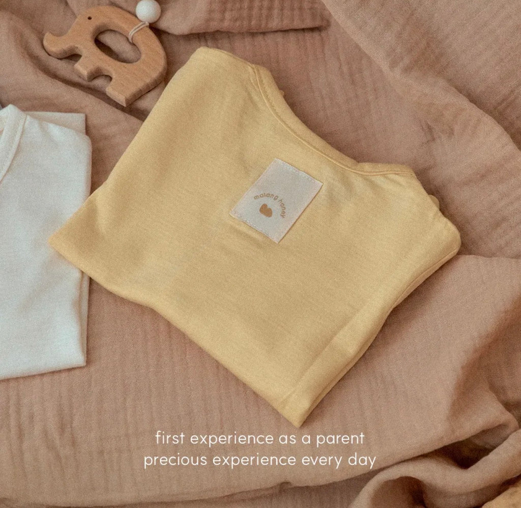 Mallanghanee Bamboo Light 3/4 Sleeve Baby Pajama Set – Yellow