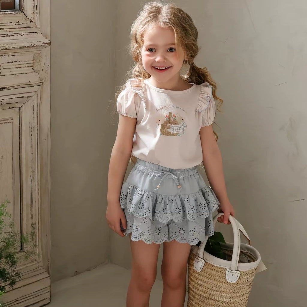 Bunny Ruffle Sleeve Tee alternate view 2 by Mini Kelly