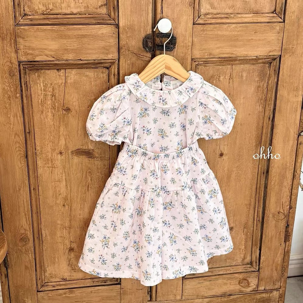 Korean Kidswear | Solid Cotton Floras Pink Pants