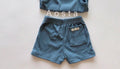 Korean Kidswear | Ribbed Pocket Blue Shorts