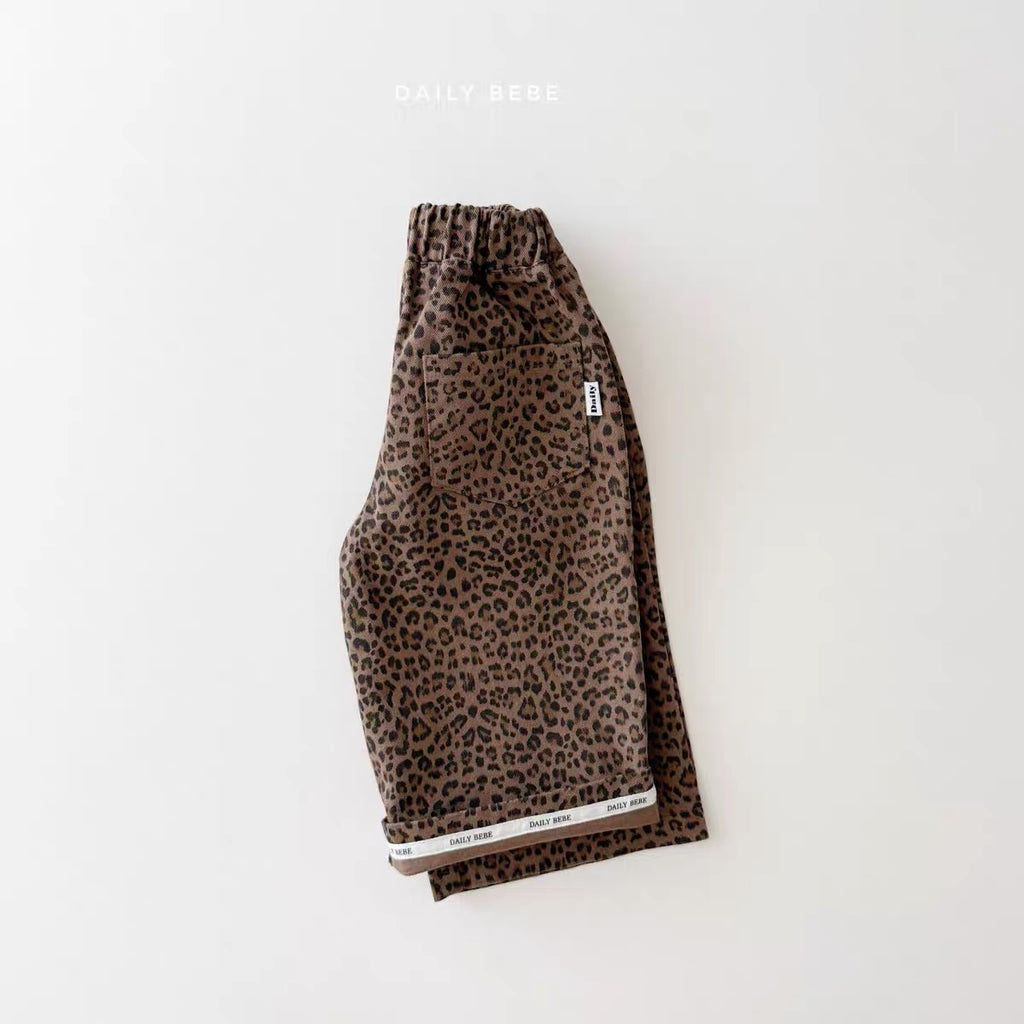 Korean Kidswear | DAILY BEBE Leopard Wide Leg Pants