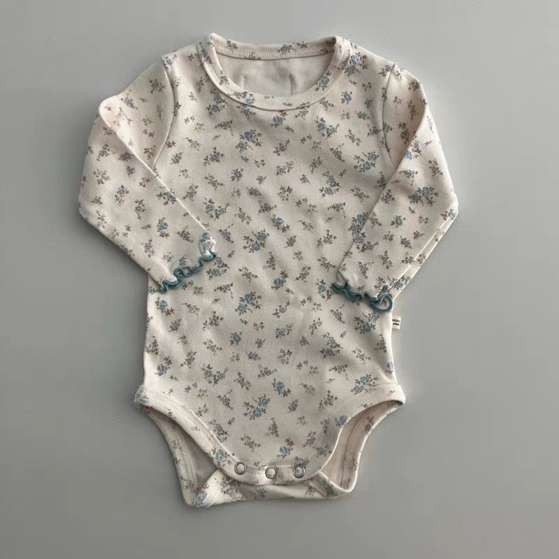 Korean Kidswear | Brody Jane Blue Floral Baby 4-Piece Set