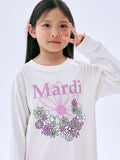 Mardi Mercredi KIDS TSHIRT LONG SLEEVE FLOWERMARDI JARDIN_CREAM PINKLAVENDER (Instock)