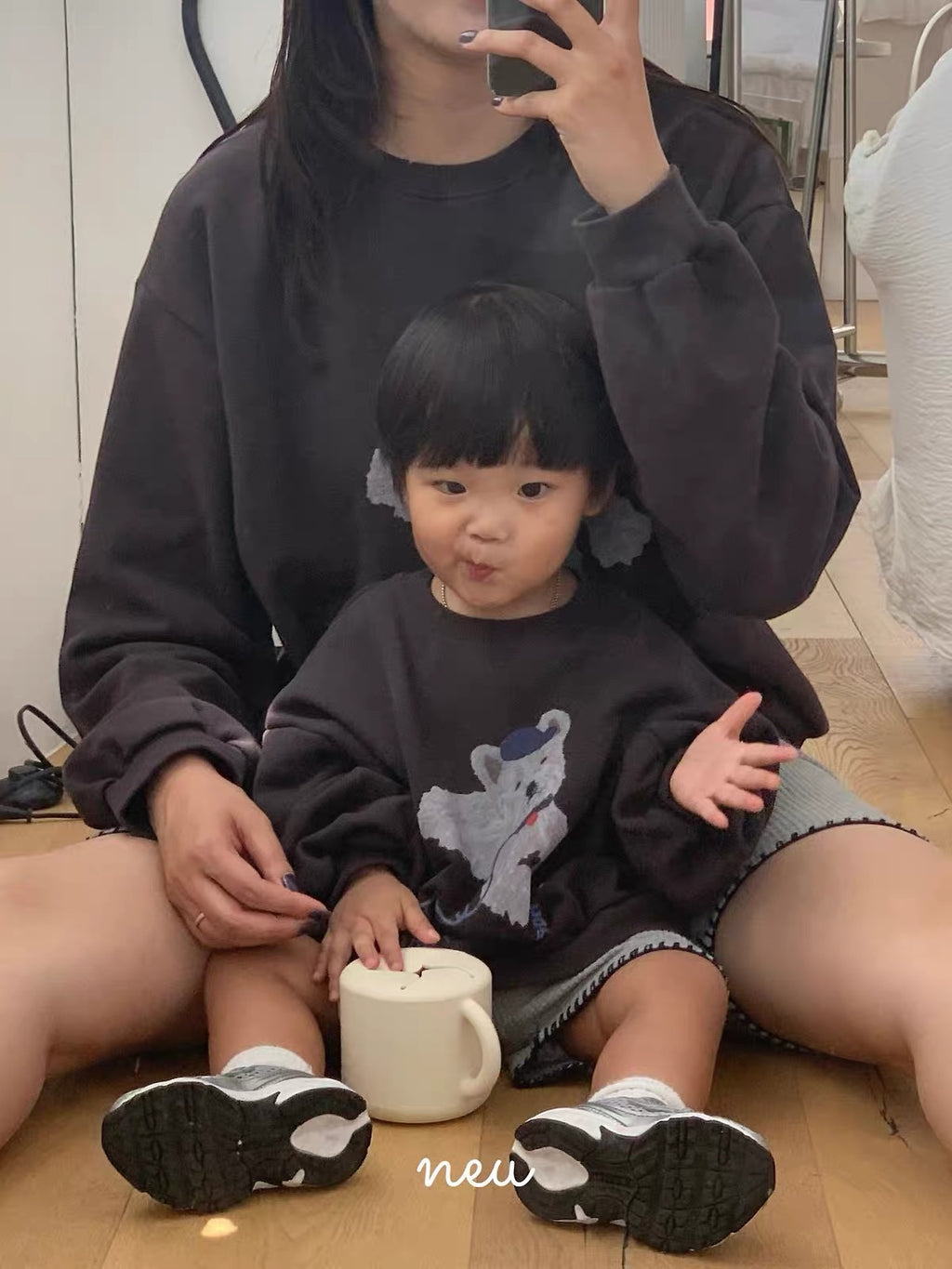 Korean Kidswear | Puppy Graphic Oversized Sweatshirt