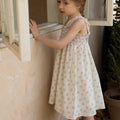 Korean Kidswear | Floral Smocked Purple Sun dress
