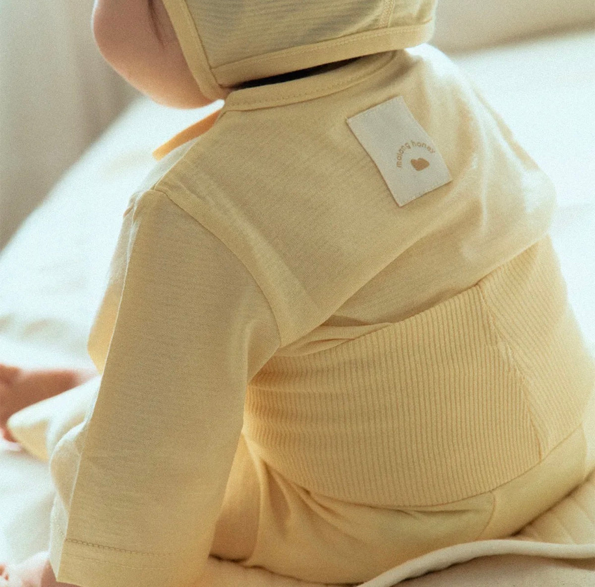 Mallanghanee Bamboo Light 3/4 Sleeve Baby Pajama Set – Yellow